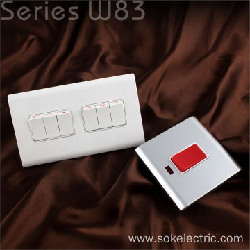 1Gang 1Way Light Switch- White Wide Rocker